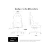 DXRacer GLADIATOR L Black PVC Leather gamestoel Zwart