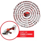 EINHELL AXXIO accu haakse slijper 18/125 Q Rood/zwart, Accu en oplader niet inbegrepen