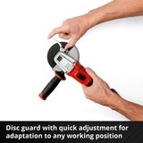 EINHELL AXXIO accu haakse slijper 18/125 Q Rood/zwart, Accu en oplader niet inbegrepen