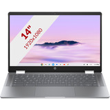 HP Chromebook x360 14b-cd0075nd (A12M4EA) 14"  2-in-1 laptop Zilver | Core i3-N305 | UHD Graphics | 8 GB | 256 GB UFS | Touch