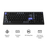 Keychron Q5 HE 8K Magnetic Switch Keyboard, toetsenbord Zwart, US lay-out, Keychron Ultra-Fast Lime, RGB leds, 96%, OSA double-shot PBT, hot swap, Knob