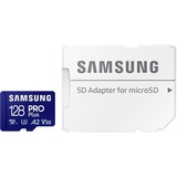 SAMSUNG PRO Plus 128 GB microSDXC (2023) geheugenkaart Blauw, UHS-I U3, Class 10, V30, A2