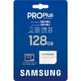 SAMSUNG PRO Plus 128 GB microSDXC (2023) geheugenkaart Blauw, UHS-I U3, Class 10, V30, A2