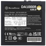 SilverStone SST-DA1000R-GM, 1000 Watt voeding  Zwart, 1x 12VHPWR, 7x PCIe, Kabelmanagement