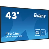 iiyama ProLite LE4341S-B2 42.5" Public Display Zwart, VGA, HDMI, Audio