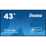 iiyama ProLite LE4341S-B2 42.5" Public Display Zwart, VGA, HDMI, Audio