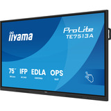 iiyama ProLite TE7513A-B3AG 75" 4K Ultra HD touchscreen monitor Zwart, 1x DisplayPort, 2x HDMI, 3x USB-C, 5x USB-A, 2x RJ-45, WiFi-6E, BT 5.0, Android