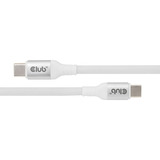 Club 3D Magnetische USB‑C kabel Wit, 2 meter