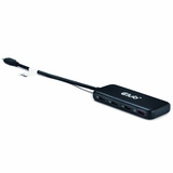 Club 3D USB-C 4-poorts 10G-datahub met PD3.0 usb-hub Zwart