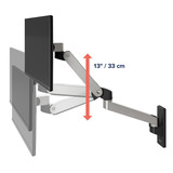 Ergotron LX Pro Muur Monitorarm Aluminium