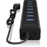 ICY BOX IB-HUB1700-U3 usb-hub Zwart