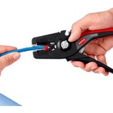 KNIPEX PreciStrip16 Automatische afstriptang Zwart/rood, geïntegreerde draadsnijder