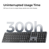Keychron B5 Pro-K8 toetsenbord Wit, US lay-out (QWERTY), Scissor switches, 100%, ABS keycaps, 2.4 GHz / Bluetooth / USB