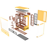 Thermaltake View 600 TG Butter Caramel big tower behuizing Geel | 2x USB-A | 1x USB-C | Tempered Glass