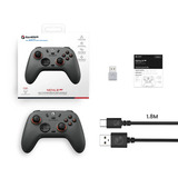 GameSir Nova 2 Lite Multiplatform Wireless Game Controller Donkergrijs, Switch, pc, Android en iOS, Bluetooth / 2.4 GHz / USB