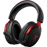 MCHOSE V9 Pro Wireless  over-ear gaming headset Zwart/rood, PC / laptop / Playstation / Switch / Smartphone, 2.4G / Bluetooth / Wired / Type-C