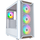 Montech XR Wood midi tower behuizing Wit | 1x USB-A | 1x USB-C | RGB | Window