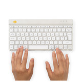 R-Go Tools Compact Break ergonomisch toetsenbord Wit, US lay-out, Scissor switches, Bluetooth 5.0