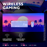 Trust GXT 882 Miami Draadloze 3-in-1 Gaming Set desktopset Wit, US lay-out (QWERTY), Membraan, 80% (TKL)