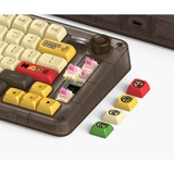 Iqunix ZX75 Happy Ape Wireless Mechanical Keyboard, gaming toetsenbord Bruin/geel, US lay-out, TTC Holy Panda, RGB leds, 75%, Hot-swappable, Double-shot PBT, 2.4GHz | Bluetooth 5.1 | USB-C