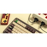 Iqunix ZX75 Happy Ape Wireless Mechanical Keyboard, gaming toetsenbord Bruin/geel, US lay-out, TTC Holy Panda, RGB leds, 75%, Hot-swappable, Double-shot PBT, 2.4GHz | Bluetooth 5.1 | USB-C