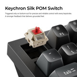 Keychron Q6 Ultra-P1 8K Wireless Custom Mechanical Keyboard, toetsenbord Wit, US lay-out, Keychron Silk POM Red, RGB, Hot swap, 8K, 2.4 GHz / Bluetooth 5.2 / USB-C