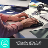 Logitech MX Mechanical Mini, toetsenbord Zwart/grijs, US-International, GL Tactile, Bluetooth Low Energy