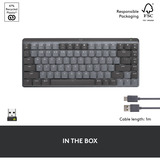 Logitech MX Mechanical Mini, toetsenbord Zwart/grijs, US-International, GL Tactile, Bluetooth Low Energy