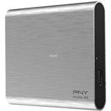 PNY Pro Elite Portable SSD, 250GB externe SSD Zilver, PSD0CS2060S-250-RB, USB 3.1 Gen2, Type-C (10 Gbps)