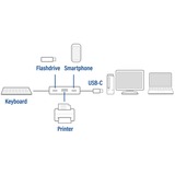 ACT Connectivity USB-C Hub 4-Port met 2x USB-C en 2x USB-A usb-hub Grijs, 10Gbit/s