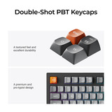 Keychron K10 Max-H13 RGB mechanisch toetsenbord Zwart, US lay-out (QWERTY), 100%, RGB leds, OSA Double-shot PBT, hot swap, USB-C | 2.4 GHz | Bluetooth 5.1