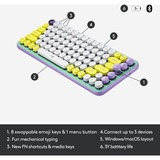 Logitech POP Keys - DAYDREAM, toetsenbord Blauwgrijs/wit, US-International, GX Brown, Bluetooth