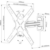 Neomounts WL40S-840BL14 Select tv wandsteun standaard Zwart