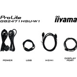 iiyama G-Master Red Eagle GB2471HSU-W1 23.8" gaming monitor Wit (mat), 2x HDMI, DisplayPort, USB-A, USB-C, 240 Hz