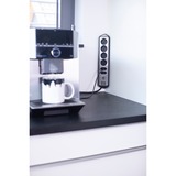 Brennenstuhl estilo hoekstopcontact 4-voudig 6-voudige stekkerdoos met usb Zwart/roestvrij staal, 6x stekker, 2x USB-A
