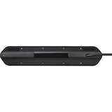 Brennenstuhl estilo hoekstopcontact 4-voudig 6-voudige stekkerdoos met usb Zwart/roestvrij staal, 6x stekker, 2x USB-A