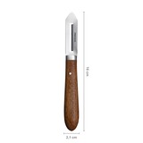 Fiskars Classic Schiller rechts 5 cm mes Houtkleur, Dunschiller | FSC-gecertificeerd Sucupira hout | rvs