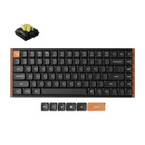 Keychron K3 Max SE QMK Wireless Custom Mechanical Keyboard, toetsenbord Zwart/houtkleur, US lay-out, Keychron Milk POM Banana, 75%, RGB, Hot swap, 2.4 GHz / Bluetooth 5.3 / USB-C