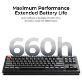 Keychron V3 Ultra 8K Wireless Custom Mechanical Keyboard Zwart, US lay-out (QWERTY), Keychron Silk POM Brown, 80% (TKL)	, RGB, Hot swap, 2.4 GHz | Bluetooth 5.3 | USB-C