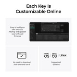 Keychron V3 Ultra 8K Wireless Custom Mechanical Keyboard, toetsenbord Zwart, US lay-out, Keychron Silk POM Brown, 80% TKL, RGB, Hot swap, 2.4 GHz / Bluetooth 5.3 / USB-C