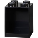 Room Copenhagen LEGO Brick Shelf, 4 noppen wandschap Zwart