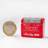 Shelly 1PM Mini Gen4 relais Rood, Bluetooth 4.2, Wi-Fi