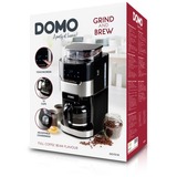 Domo Koffiezetapparaat Grind and Brew DO721K koffiefiltermachine Zwart/zilver