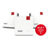 FRITZ! Mesh Wi-Fi Set 1700 triopack Edition International repeater Wit, 3 stuks, Wi-Fi 7, 3600 Mbit/s