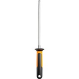 Fiskars Functional Form Aanzetstaal 202 mm messenslijper Zwart/oranje, Voor het slijpen van messen | handvat met SoftGrip