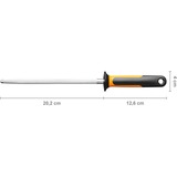 Fiskars Functional Form Aanzetstaal 202 mm messenslijper Zwart/oranje, Voor het slijpen van messen | handvat met SoftGrip