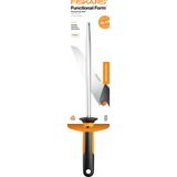 Fiskars Functional Form Aanzetstaal 202 mm messenslijper Zwart/zilver, Voor het slijpen van messen | handvat met SoftGrip