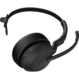 Jabra Evolve2 55, Incl. oplaadstandaard on-ear headset Zwart, Mono, Microsoft Teams, USB-A, Link380a