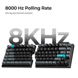 Keychron Q11 Ultra 8K Wireless Custom Mechanical Keyboard Zwart, US lay-out (QWERTY), Keychron Silk POM Red, 100%, RGB leds, KSA double-shot PBT, hot swap, 2.4GHz | Bluetooth 5.2 | USB-C