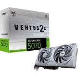 MSI GeForce RTX 5070 12G VENTUS 2X OC WHITE grafische kaart Wit, 3x DisplayPort, 1x HDMI